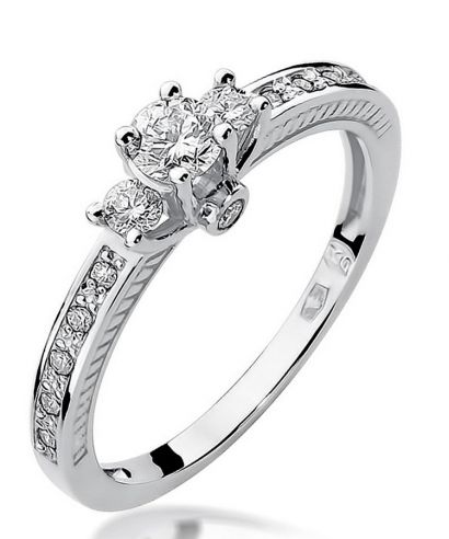 Inel Bonore - Aur Alb 585 - Diamant 0,2 ct