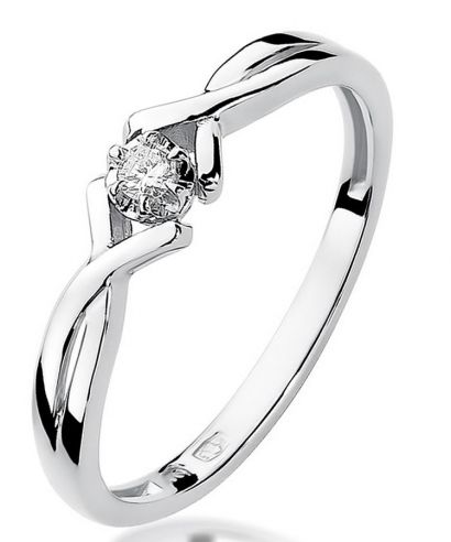 Inel Bonore - Aur Alb 585 - Diamant 0,04 ct