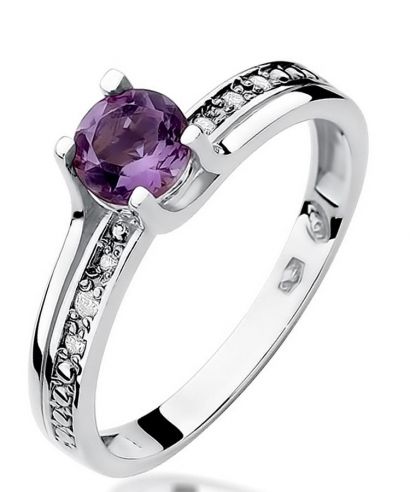 Inel Bonore - Aur Alb 585 - Ametist 0,5 ct
