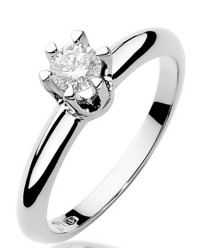 Inel Bonore - Aur Alb 585 - Diamant 0,3 ct