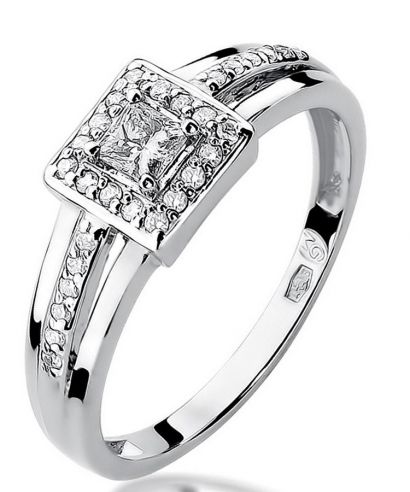 Inel Bonore - Aur Alb 585 - Diamant 0,15 ct