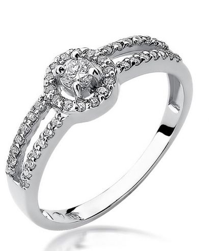 Inel Bonore - Aur Alb 585 - Diamant 0,1 ct