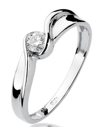 Inel Bonore - Aur Alb 585 - Diamant 0,15 ct