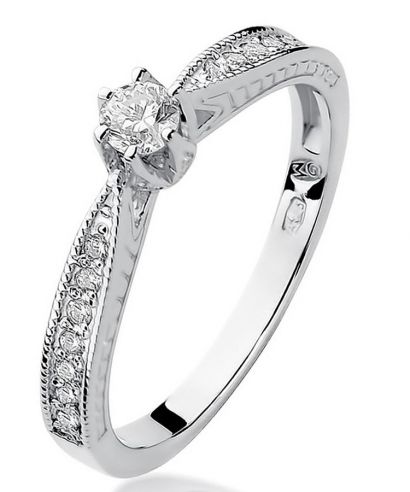 Inel Bonore - Aur Alb 585 - Diamant 0,15 ct