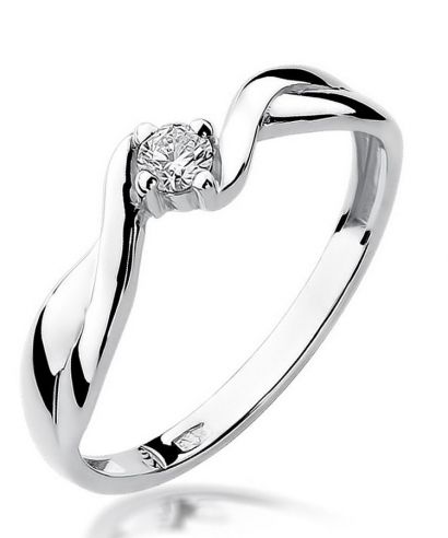 Inel Bonore - Aur Alb 585 - Diamant 0,1 ct