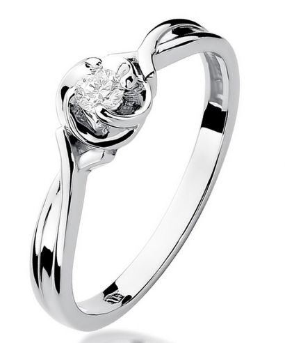 Inel Bonore - Aur Alb 585 - Diamant 0,1 ct