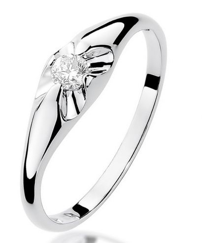 Inel Bonore - Aur Alb 585 - Diamant 0,1 ct