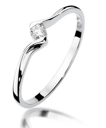 Inel Bonore - Aur Alb 585 - Diamant 0,09 ct