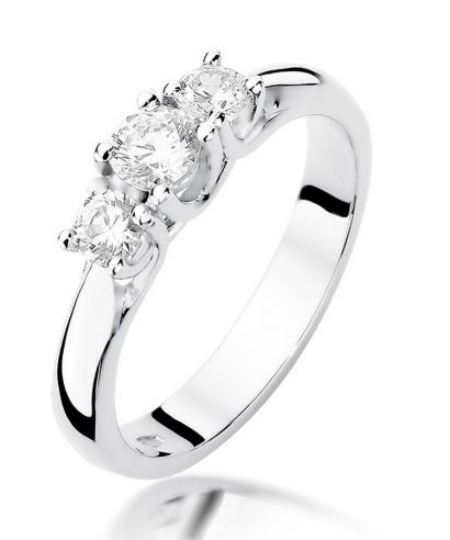 Inel Bonore - Aur Alb 585 - Diamant 0,25 ct
