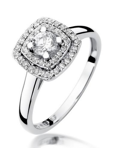 Inel Bonore - Aur Alb 585 - Diamant 0,3 ct