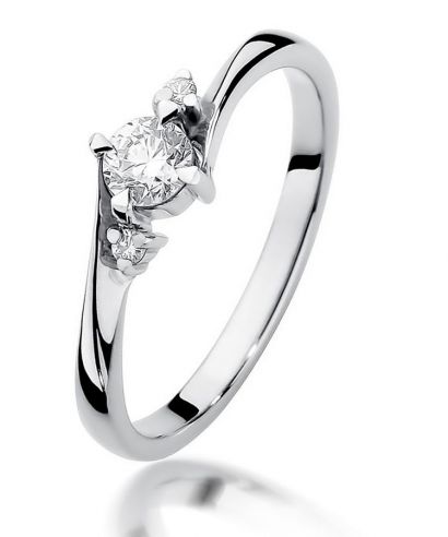 Inel Bonore - Aur Alb 585 - Diamant 0,25 ct