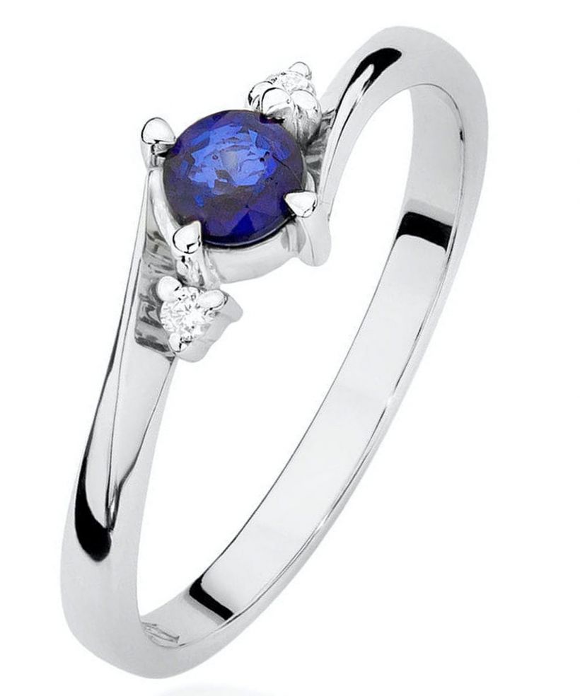 Inel Bonore - Aur Alb 585 - Safir 0,3 ct