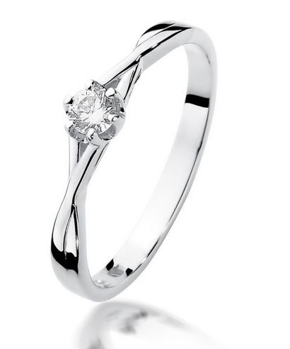 Inel Bonore - Aur Alb 585 - Diamant 0,12 ct