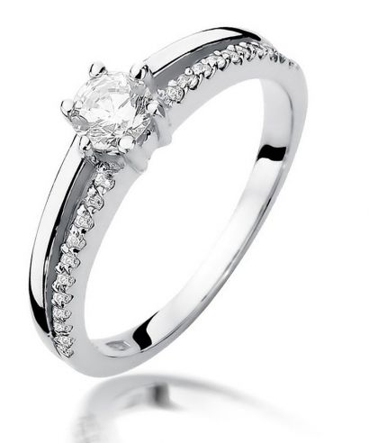 Inel Bonore - Aur Alb 585 - Diamant 0,3 ct
