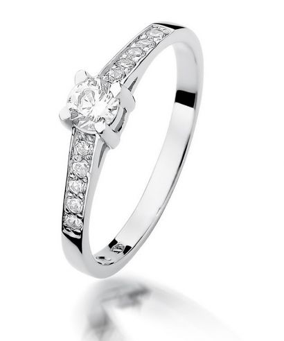 Inel Bonore - Aur Alb 585 - Diamant 0,3 ct