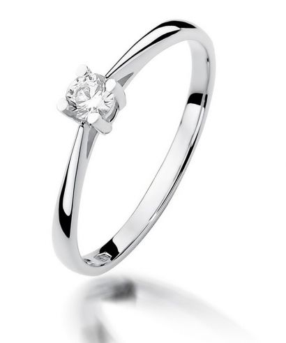 Inel Bonore - Aur Alb 585 - Diamant 0,15 ct