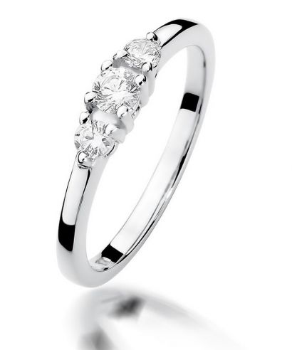 Inel Bonore - Aur Alb 585 - Diamant 0,15 ct