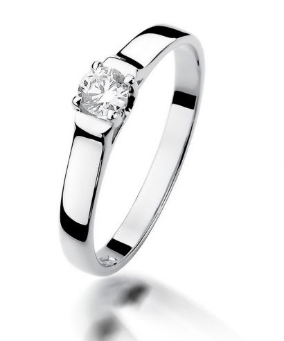 Inel Bonore - Aur Alb 585 - Diamant 0,18 ct