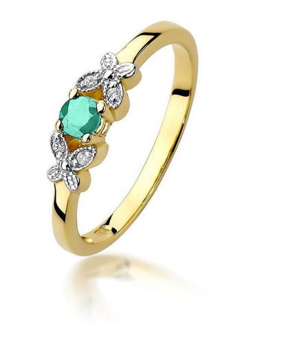 Inel Bonore - Aur 585 - Smarald 0,15 ct