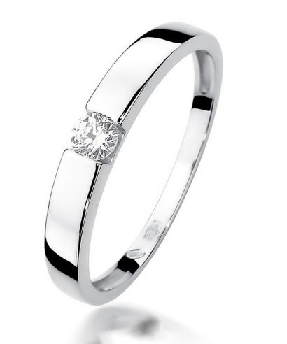 Inel Bonore - Aur Alb 585 - Diamant 0,12 ct