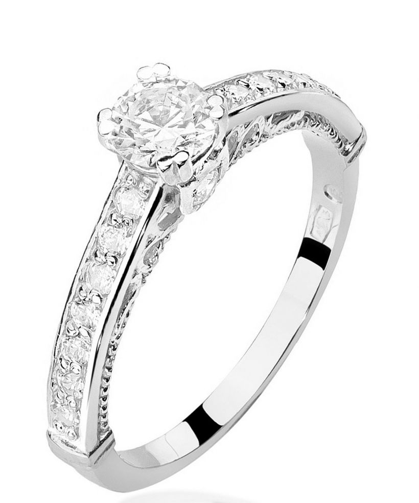 Inel Bonore - Aur Alb 585 - Diamant 0,3 ct