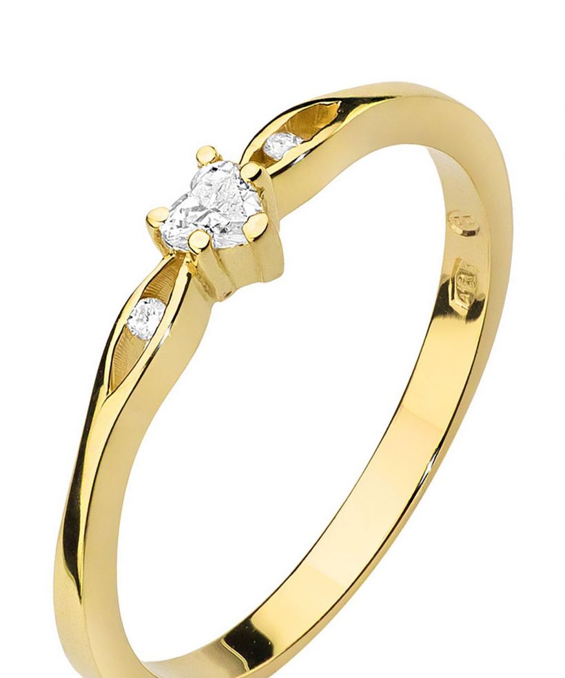 Inel Bonore - Aur 585 - Diamant 0,1 ct