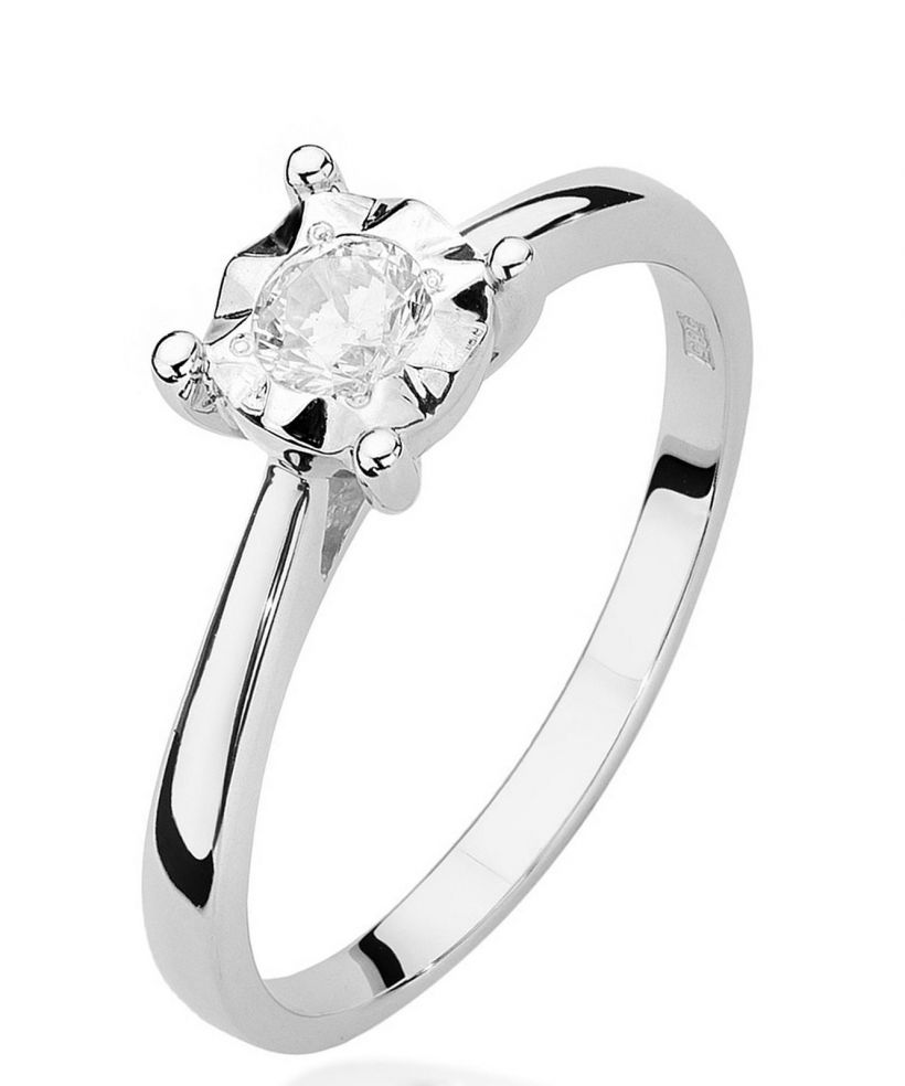 Inel Bonore - Aur Alb 585 - Diamant 0,2 ct