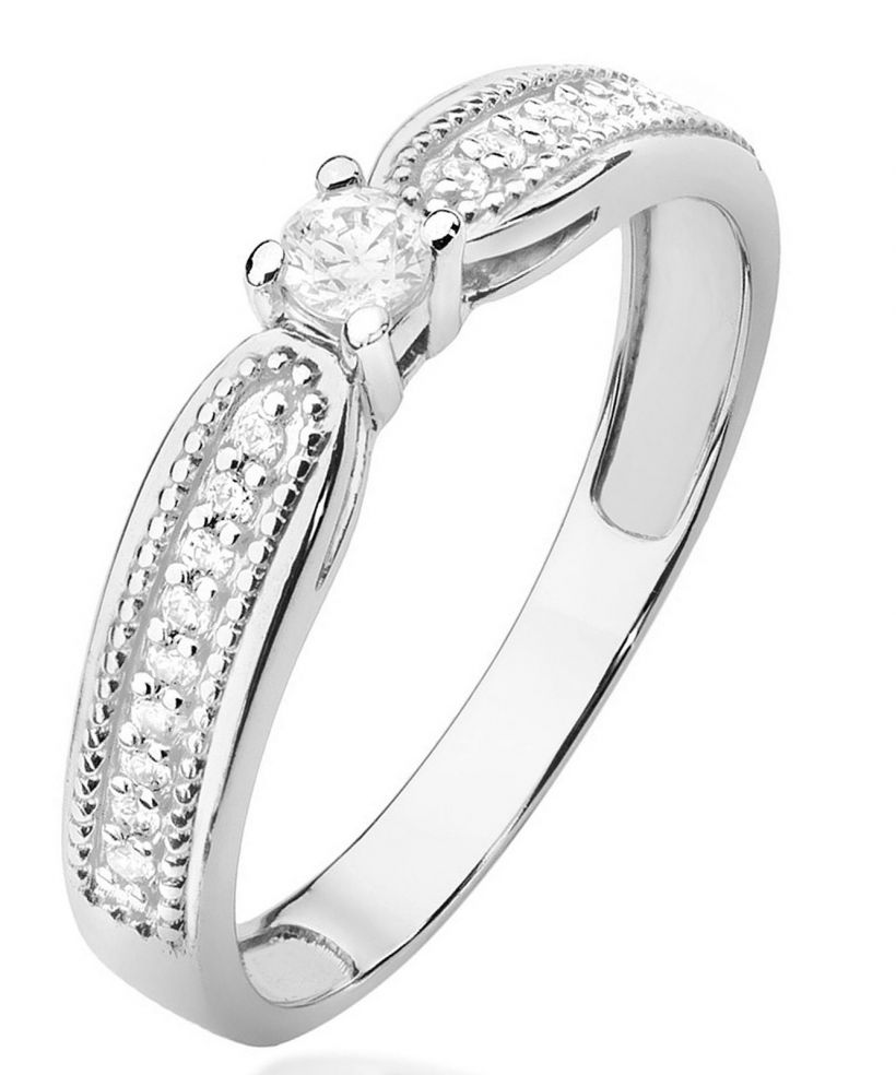 Inel Bonore - Aur Alb 585 - Diamant 0,08 ct