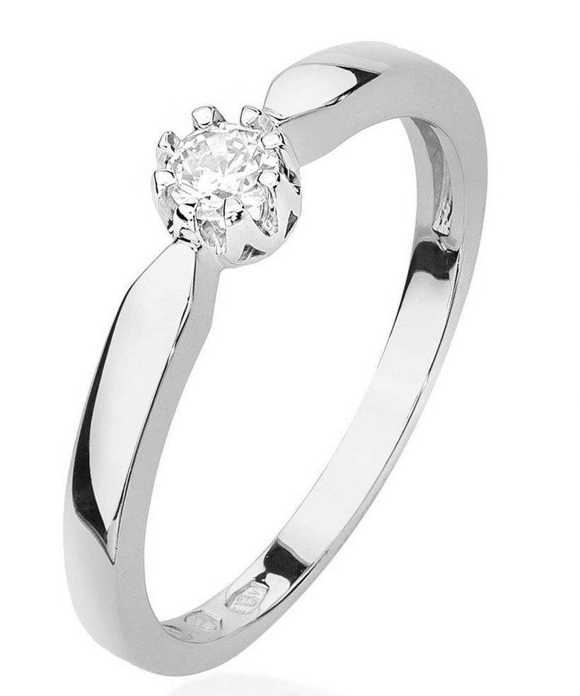 Inel Bonore - Aur Alb 585 - Diamant 0,15 ct
