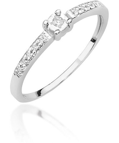 Inel Bonore - Aur Alb 585 - Diamant 0,02 ct