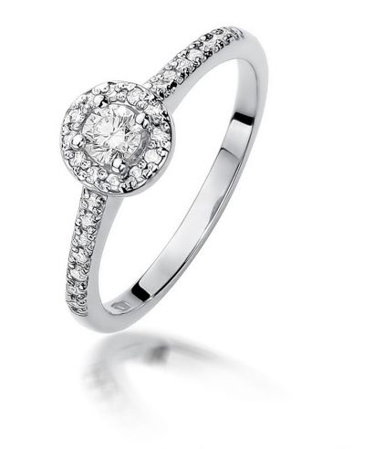 Inel Bonore - Aur Alb 585 - Diamant 0,3 ct