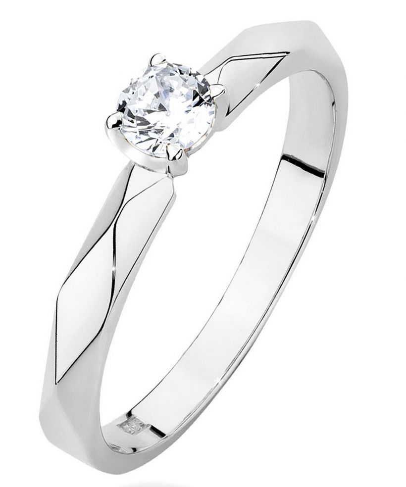 Inel Bonore - Aur Alb 585 - Diamant 0,2 ct