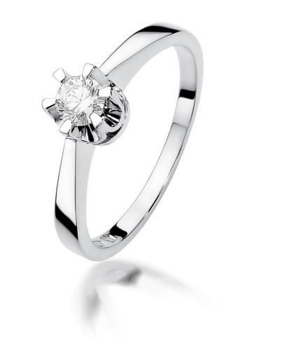 Inel Bonore - Aur Alb 585 - Diamant 0,25 ct