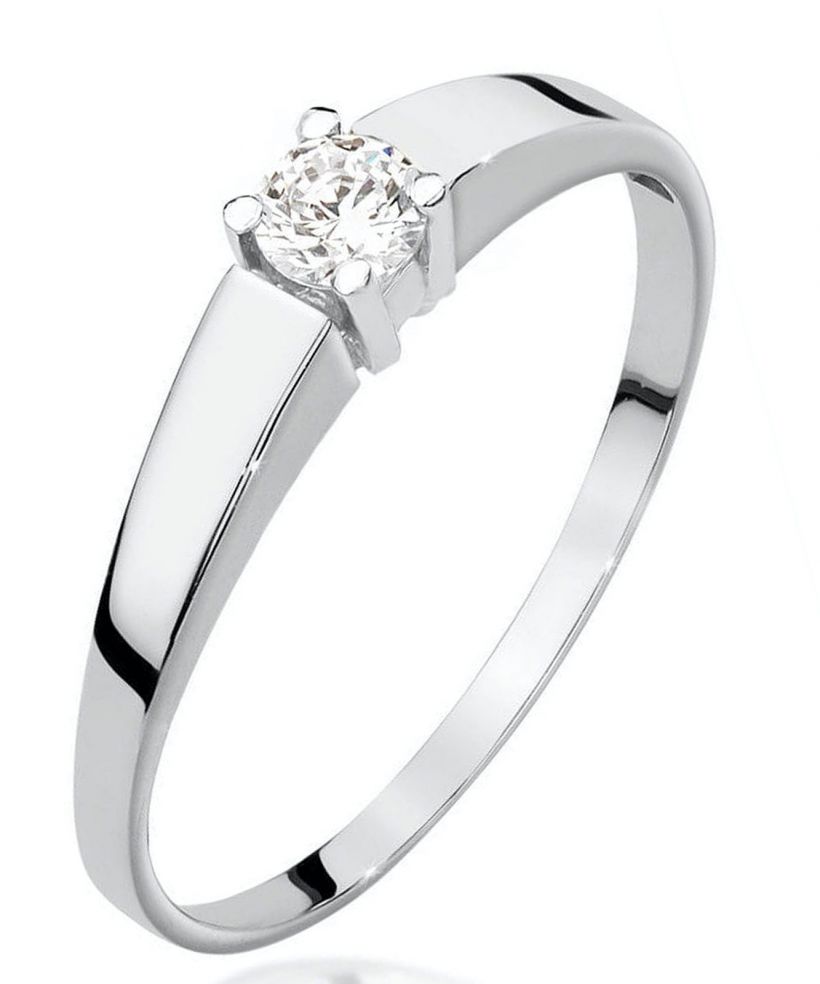 Inel Bonore - Aur Alb 585 - Diamant 0,2 ct