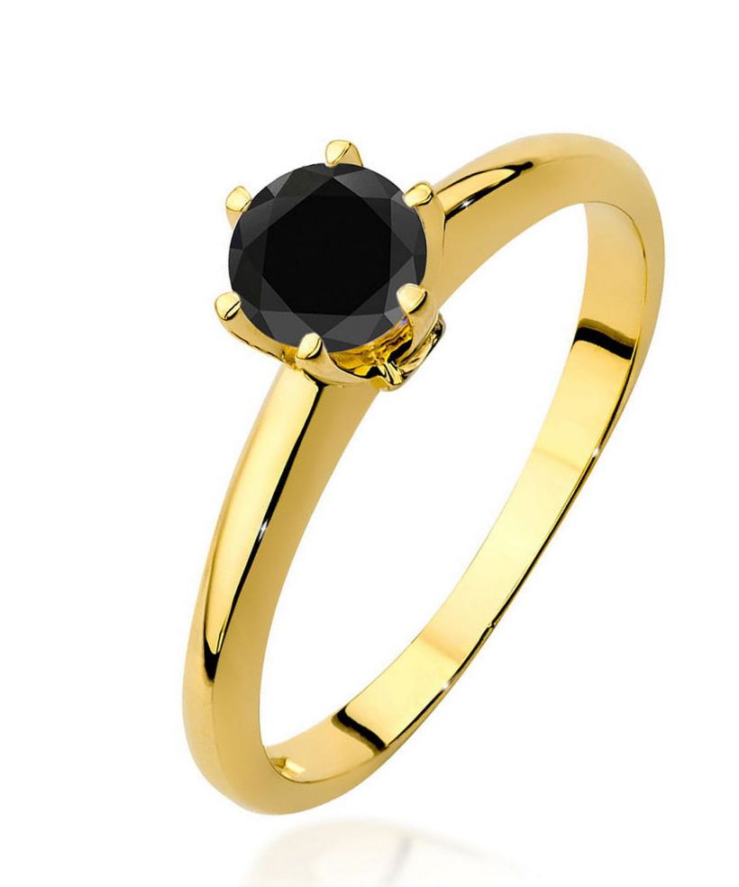 Inel Bonore - Aur 585 - Diamant Negru 0,5 ct