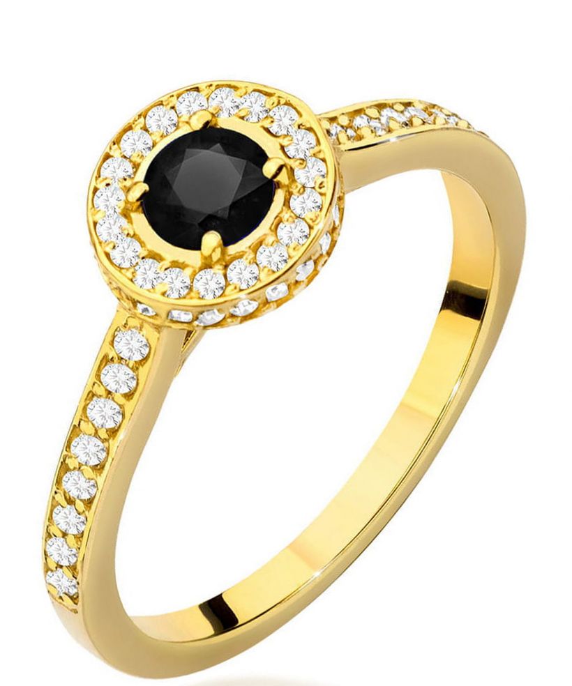 Inel Bonore - Aur 585 - Diamant Negru 0,3 ct