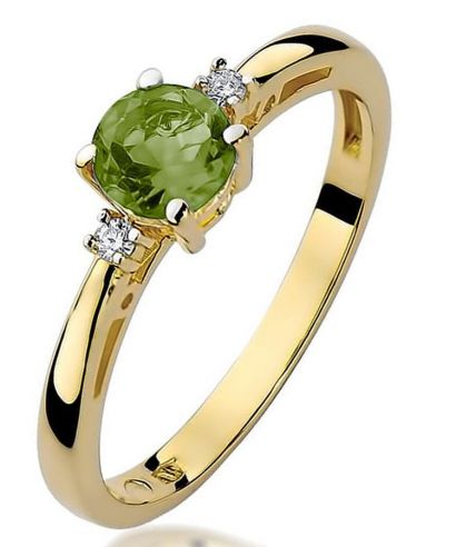 Inel Bonore - Aur 585 - Olivină 0,6 ct