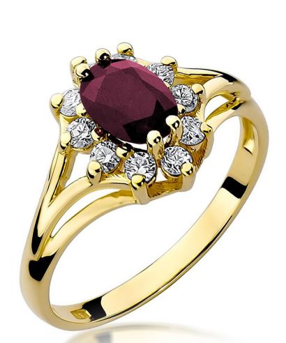 Inel Bonore - Aur 585 - Rubin 1 ct