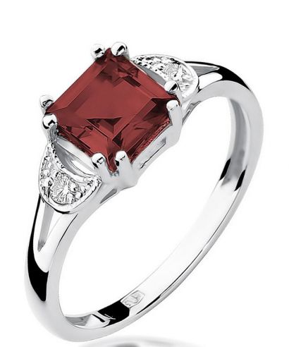 Inel Bonore - Aur Alb 585 - Grenadă 1,3 ct