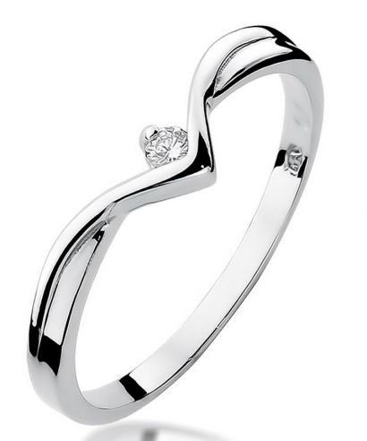 Inel Bonore - Aur Alb 585 - Diamant 0,04 ct