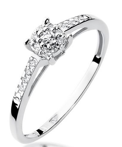 Inel Bonore - Aur Alb 585 - Diamant 0,04 ct