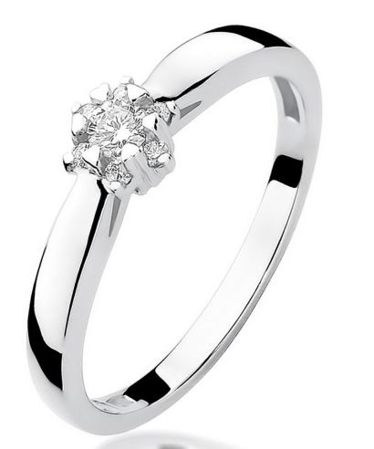 Inel Bonore - Aur Alb 585 - Diamant 0,1 ct
