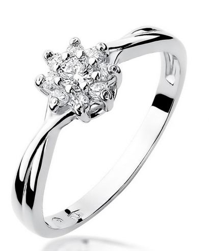 Inel Bonore - Aur Alb 585 - Diamant 0,1 ct