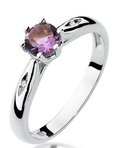 Inel Bonore - Aur Alb 585 - Ametist 0,5 ct