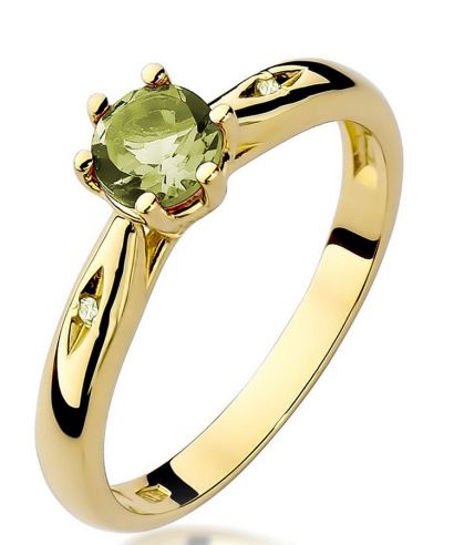 Inel Bonore - Aur 585 - Olivină 0,6 ct