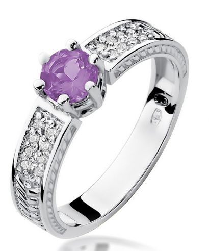 Inel Bonore - Aur Alb 585 - Ametist 0,5 ct