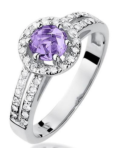 Inel Bonore - Aur Alb 585 - Ametist 0,5 ct