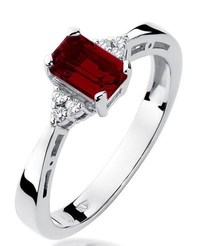 Inel Bonore - Aur Alb 585 - Grenadă 0,7 ct