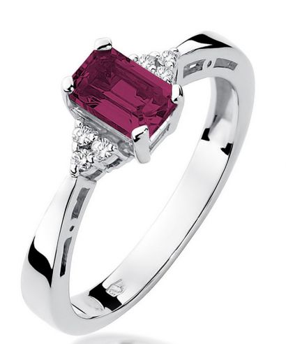 Inel Bonore - Aur Alb 585 - Rubin 0,8 ct