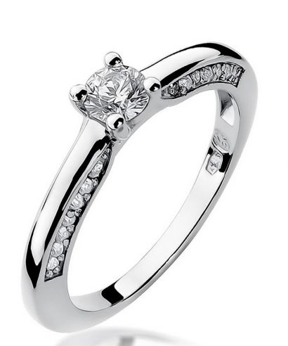Inel Bonore - Aur Alb 585 - Diamant 0,3 ct